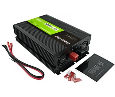 PRZETWORNICA NAPIĘCIA Green Cell PowerInverter LCD 12V / 230V 2000W/4000W CZYSTA SINUSOIDA