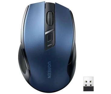 Mysz optyczna Ugreen MU006 bezprzewodowa USB 2.4GHz / Bluetooth 5.0 4000 DPI - niebieska