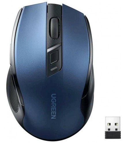 Mysz optyczna Ugreen MU006 bezprzewodowa USB 2.4GHz / Bluetooth 5.0 4000 DPI - niebieska