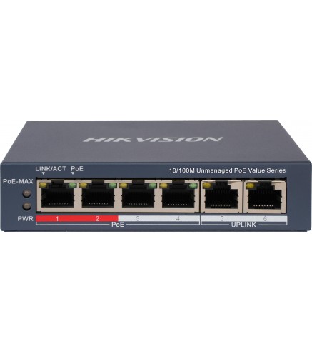 Switch Hikvision DS-3E0106P-E/M(B)