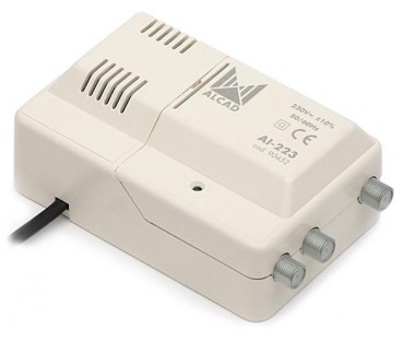 Wzmacniacz Alcad AL-223 VHF-UHF 1we/2wy szerokopasmowy