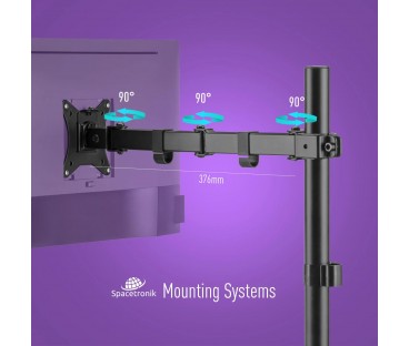 Uchwyt biurkowy przegubowy na 1 monitor Spacetronik SPA-112