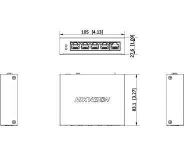 Repeater PoE Hikvision DS-3E0505P-E/R