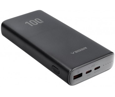 Powerbank Veger 20000 mAh 100 W PD QC 3.0 USB-A 2x USB-C czarny