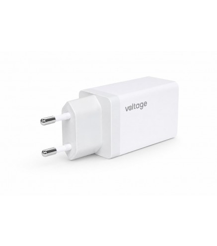 Ładowarka sieciowa Voltage GaN Charger 67W PD 3.0 QC 3.0 USB-A 2x USB-C biała