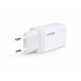 Ładowarka sieciowa Voltage GaN Charger 67W PD 3.0 QC 3.0 USB-A 2x USB-C biała