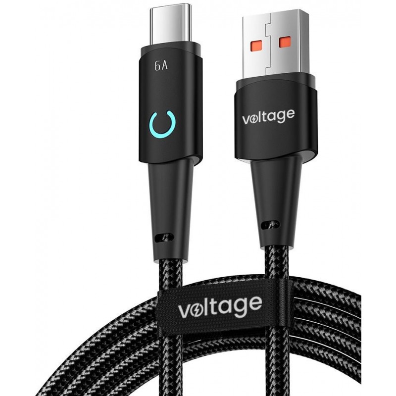Kabel USB-A / USB-C Voltage PowerAngle 66W PD 100cm czarny