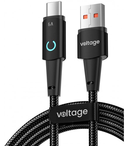 Kabel USB-A / USB-C Voltage PowerAngle 66W PD 100cm czarny