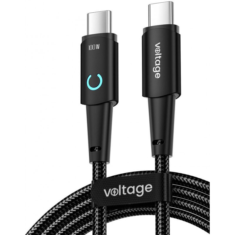 Kabel USB-C / USB-C Voltage PowerAngle 100W PD 100cm czarny