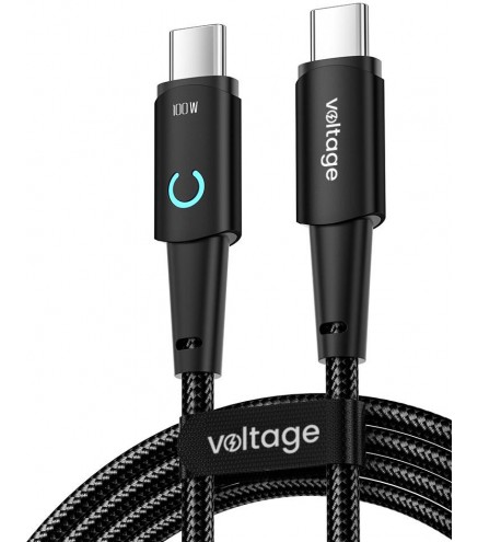 Kabel USB-C / USB-C Voltage PowerAngle 100W PD 100cm czarny