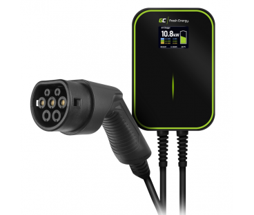 ŁADOWARKA DO SAMOCHODÓW ELEKTRYCZNYCH Green Cell WALLBOX EV POWERBOX 22kW TYPE 2 (6m) 3-FAZ EV14