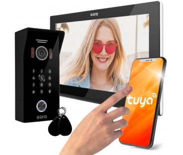 WIDEODOMOFON EURA VDP-99C5 czarny, WiFi, RFID, TUYA