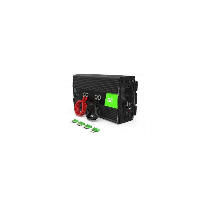 PRZETWORNICA NAPIĘCIA INWERTER Green Cell 24V / 230V 1000W/2000W CZYSTA SINUSOIDA INV18