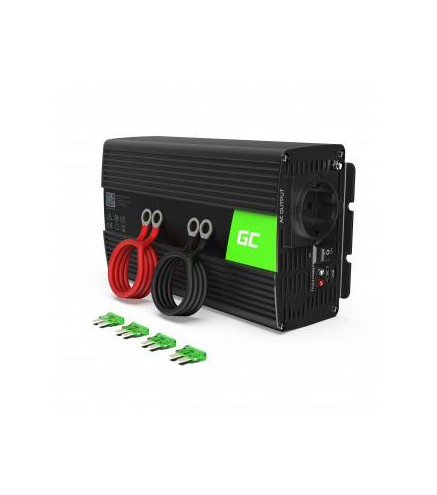 PRZETWORNICA NAPIĘCIA INWERTER Green Cell 24V/230V 1000W | Alarmista.pl