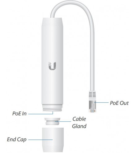 UBIQUITI Instant PoE Outdoor Adapter 48V 802.3af GIGABIT (INS-3AF-O-G)