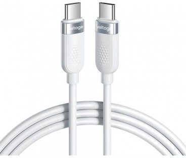 Kabel USB-C / USB-C Voltage Silicone 100W PD 100cm biały