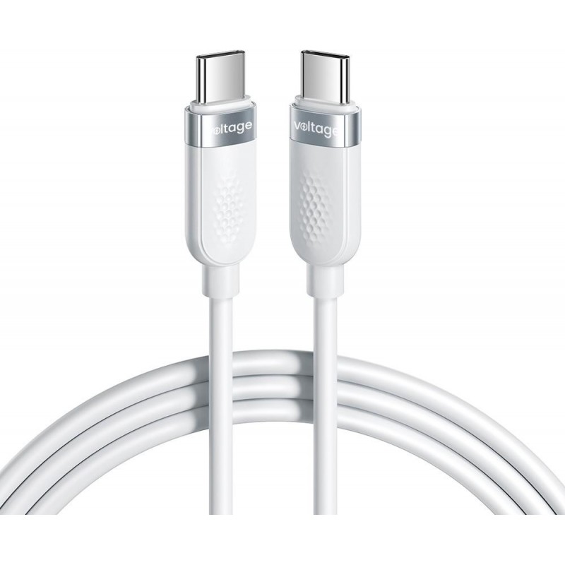 Kabel USB-C / USB-C Voltage Silicone 100W PD 100cm biały