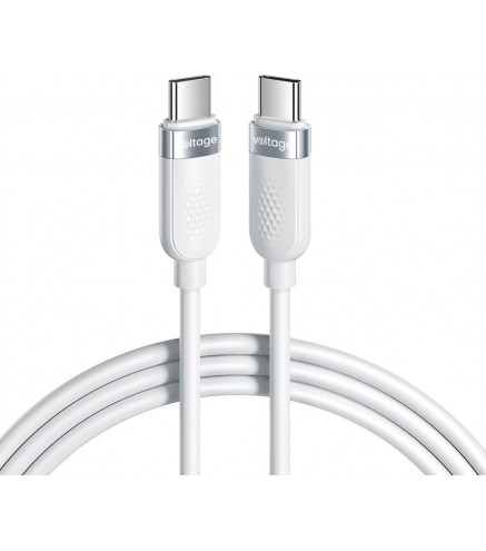 Kabel USB-C / USB-C Voltage Silicone 100W PD 100cm biały