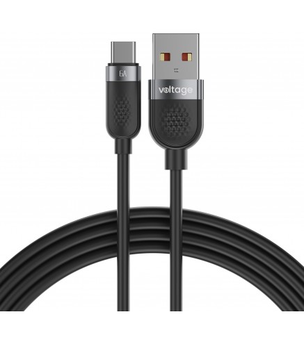 Kabel USB-A / USB-C Voltage Silicone 66W PD 100cm czarny