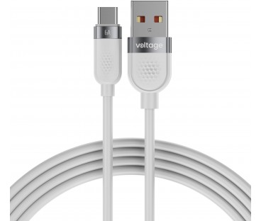 Kabel USB-A / USB-C Voltage Silicone 66W PD 100cm biały
