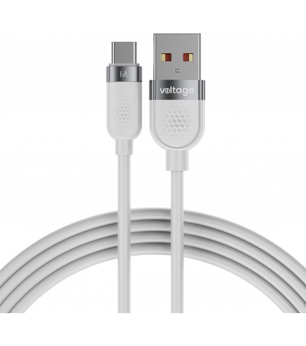 Kabel USB-A / USB-C Voltage Silicone 66W PD 100cm biały