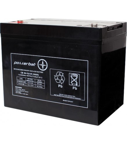 Akumulator AGM Powerbat 12V 84Ah | Alarmista.pl