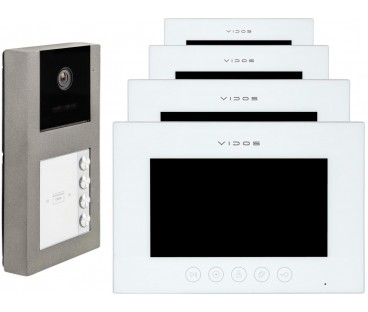 WIDEODOMOFON VIDOS X 4xM11W-X/S11-4