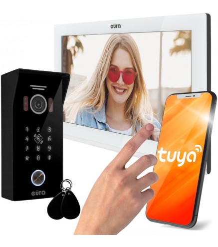 WIDEODOMOFON EURA VDP-99C5 biały, WiFi, RFID, TUYA