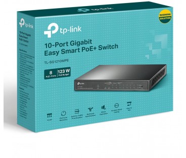SWITCH TP-LINK TL-SG1210MPE 10-portowy z PoE | Alarmista.pl