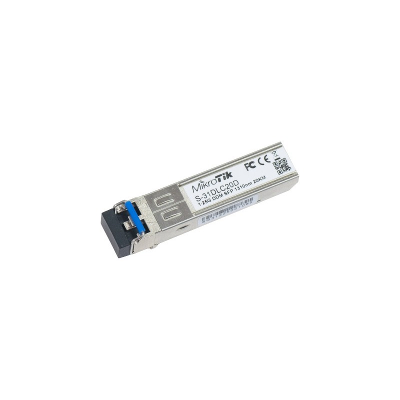 MODUŁ SFP MIKROTIK S-31DLC20D 1.25G SM 20km 1310nm MODUŁ SFP MIKROTIK S-31DLC20D 1.25G SM 20km 1310nm