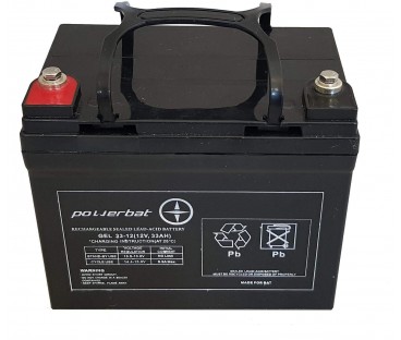 Akumulator PowerBat CBE 12V 33Ah Deep Cycle Gel | Alarmista.pl