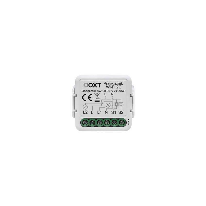Moduł OXT mini przekaźnik 2 obwody WiFi TUYA