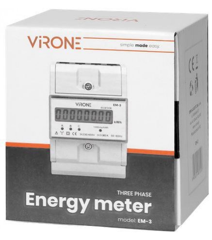 Wskaźnik zużycia energii 3 fazowy Virone EM-3