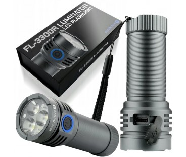 Latarka ręczna 3x Osram P9 10W LED everActive FL-3300R Luminator 3300 lumenów IPX4