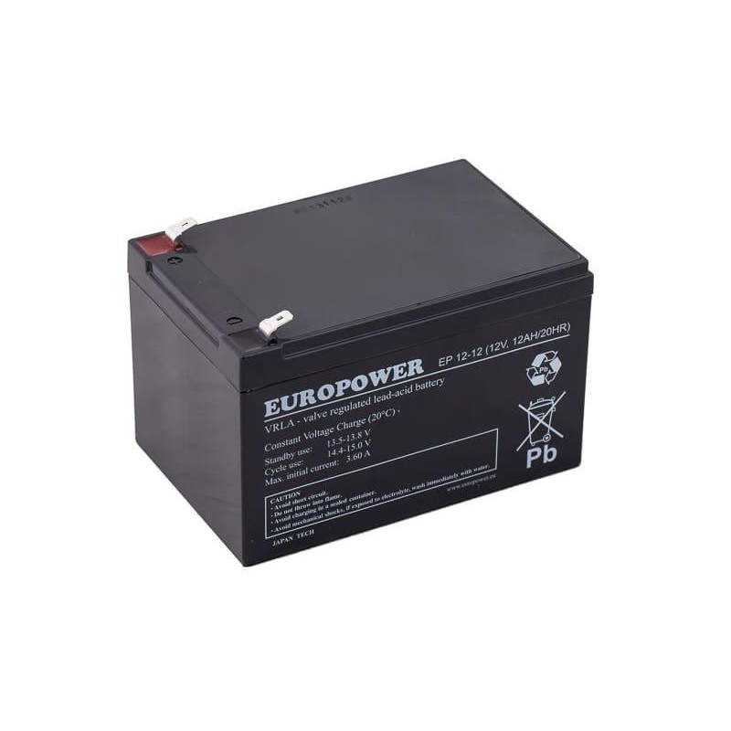 Akumulator AGM EUROPOWER serii EP 12V 12Ah (Żywotność 6-9 lat) Akumulator AGM EUROPOWER serii EP 12V 12Ah (Żywotność 6-9 lat)