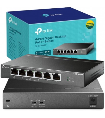 SWITCH TP-LINK TL-SG1006PP (PoE++) | Alarmista.pl