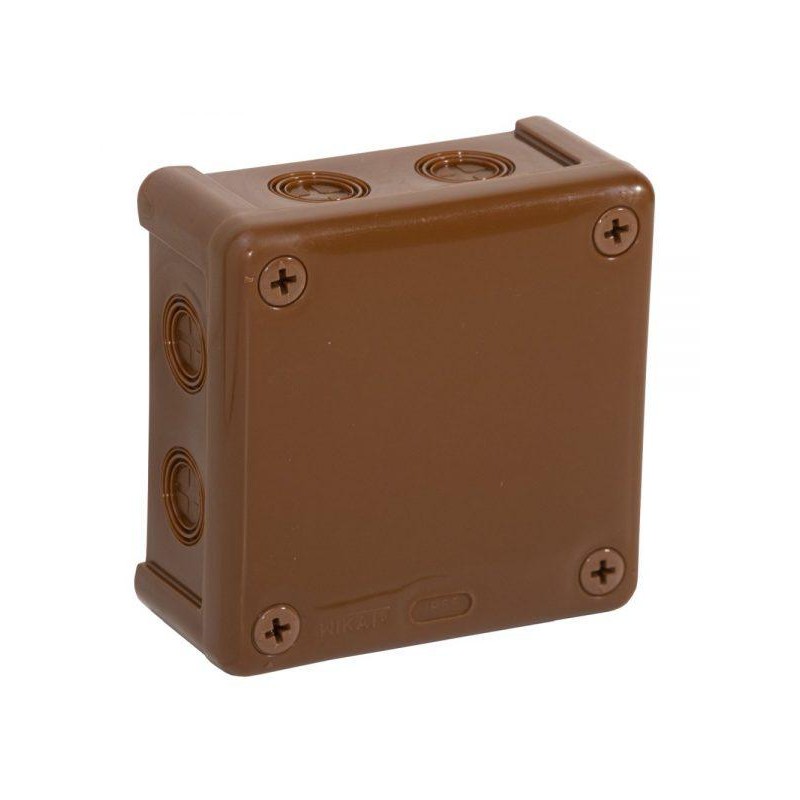 Puszka natynkowa pusta 8 wlotów VIPLAST VP-42 BRĄZOWA IP55 98x98x42mm 042-02 Puszka natynkowa pusta 8 wlotów VIPLAST VP-42 BRĄZOWA IP55 98x98x42mm 042-02