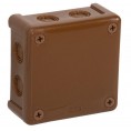 Puszka natynkowa pusta 8 wlotów VIPLAST VP-42 BRĄZOWA IP55 98x98x42mm 042-02