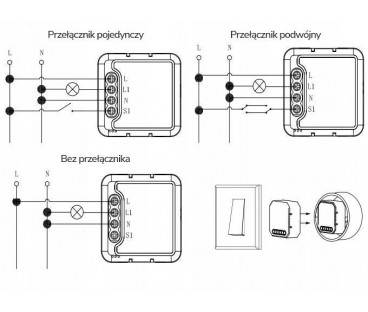 Moduł OXT mini przekaźnik 1 obwód WiFi TUYA