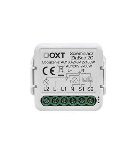 Moduł OXT mini ściemniacz 2 obwody ZigBee TUYA