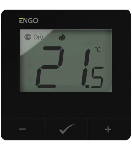 ENGO Controls E25-230B - Regulator temperatury, 230V, czarny, Internetowy, natynkowy ZigBee/868MHz