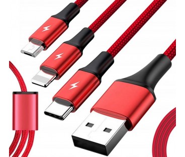Unitek 3-in-1 USB Kabel ładujący C4049RD