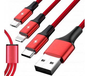 Unitek 3-in-1 USB Kabel ładujący C4049RD