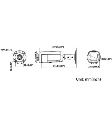 Kamera IP Hikvision DS-2CD2T43G2-LIZS2UY/SL(2.8/4mm)