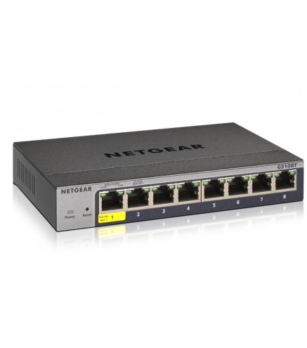 Switch Netgear GS108T-300PES 8-portowy z PoE | Alarmista.pl