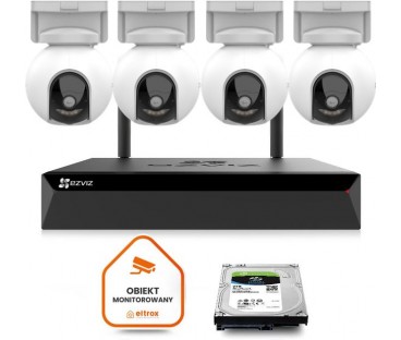 Zestaw do monitoringu Wi-Fi EZVIZ 4x HB8 2K+ (4MP) typ-C | Alarmista.pl
