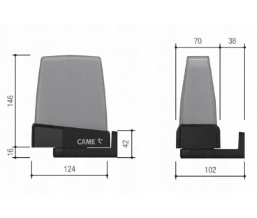 Lampa ostrzegawcza CAME KRX1FXSW BIAŁA 24/230V (806LA-0020)