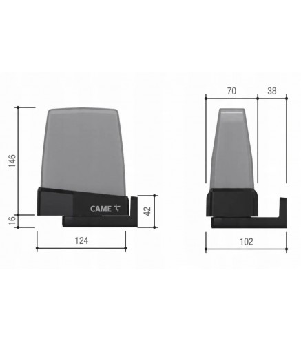 Lampa ostrzegawcza CAME KRX1FXSW BIAŁA 24/230V (806LA-0020)