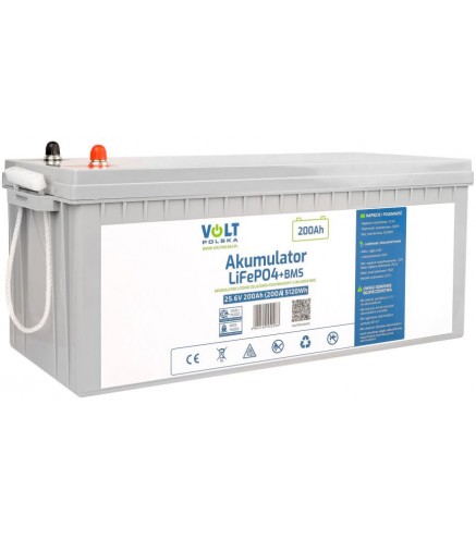 AKUMULATOR VOLT POLSKA LiFePO4 25,6V 200Ah 200A | Alarmista.pl
