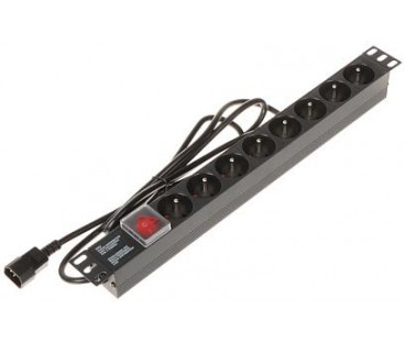 Listwa zasilająca 8 gniazd PD-8/R-IEC | Alarmista.pl
